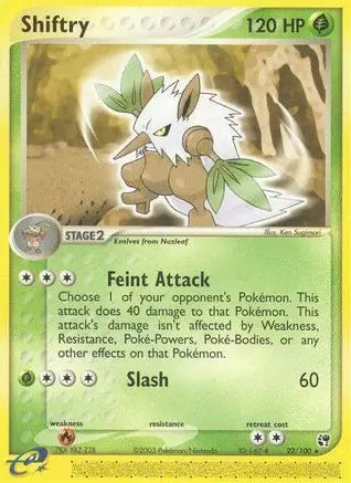 Shiftry - 22/100/100 Sandstorm - Rare Sandstorm Pokemon Single Squirtle Squad Card Shop.