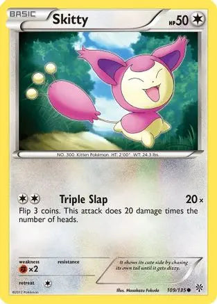 Skitty 109 - Reverse Holofoil Plasma Storm - Common