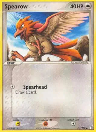 Spearow 061 - Reverse Holofoil Crystal Guardians - Common