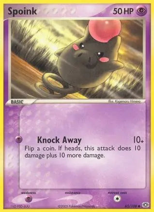 Spoink - 065/106/106 - Reverse Holofoil Emerald - Common