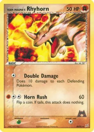 Team Magma's Rhyhorn - 38/95/95 Team Magma vs Team Aqua - Uncommon
