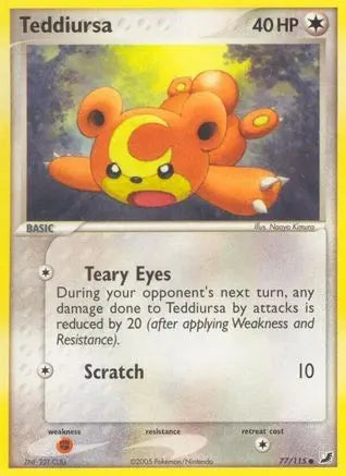 Teddiursa/115 - Reverse Holofoil Unseen Forces - Common