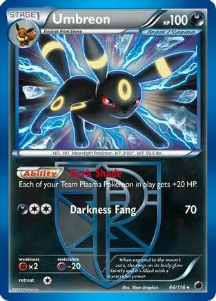 Black & White - Plasma Freeze - Umbreon 64/116