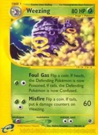 Weezing (70) (70) 070 - Reverse Holofoil Expedition - Rare