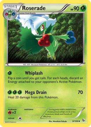 Roserade 009 XY Flashfire - Uncommon XY - Flashfire Pokemon Single Squirtle Squad Card Shop.