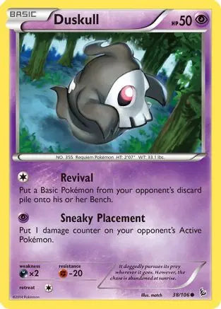 Duskull 038 - Reverse Holofoil XY Flashfire - Common XY - Flashfire Pokemon Single Squirtle Squad Card Shop.