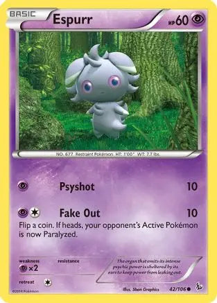 Espurr 042 - Reverse Holofoil XY Flashfire - Common