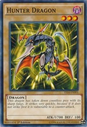 Hunter Dragon (YS14-EN003) - Super Starter: Space-Time Showdown 1st Edition Super Starter: Space-Time Showdown Yugioh Single Squirtle Squad Card Shop.
