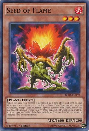 Seed of Flame (BP03-EN052) - Battle Pack 3: Monster League 1st Edition Battle Pack 3: Monster League Yugioh Single Squirtle Squad Card Shop.