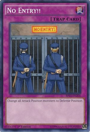 No Entry!! (BP03-EN204) - Battle Pack 3: Monster League 1st Edition Battle Pack 3: Monster League Yugioh Single Squirtle Squad Card Shop.