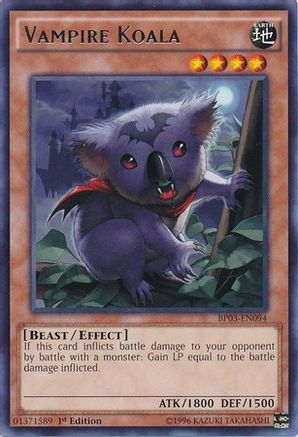 Vampire Koala (BP03-EN094) - Battle Pack 3: Monster League 1st Edition Battle Pack 3: Monster League Yugioh Single Squirtle Squad Card Shop.