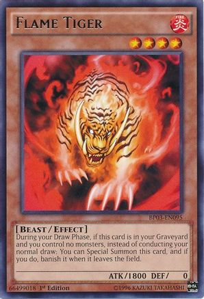 Flame Tiger (BP03-EN095) - Battle Pack 3: Monster League 1st Edition Battle Pack 3: Monster League Yugioh Single Squirtle Squad Card Shop.