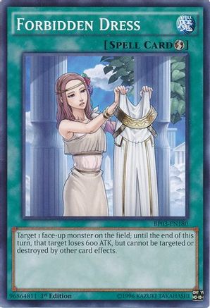 Forbidden Dress (BP03-EN180) - Battle Pack 3: Monster League 1st Edition Battle Pack 3: Monster League Yugioh Single Squirtle Squad Card Shop.