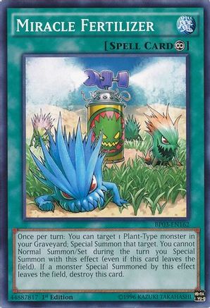 Miracle Fertilizer (BP03-EN162) - Battle Pack 3: Monster League 1st Edition Battle Pack 3: Monster League Yugioh Single Squirtle Squad Card Shop.