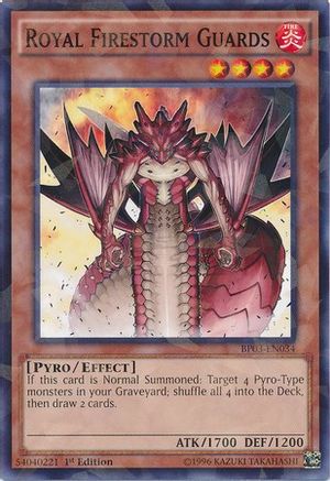 Royal Firestorm Guards (Shatterfoil) (BP03-EN034) - Battle Pack 3: Monster League 1st Edition Battle Pack 3: Monster League Yugioh Single Squirtle Squad Card Shop.