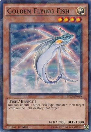 Golden Flying Fish (Shatterfoil) (BP03-EN040) - Battle Pack 3: Monster League 1st Edition Battle Pack 3: Monster League Yugioh Single Squirtle Squad Card Shop.