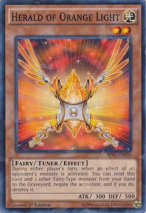 Herald of Orange Light (Shatterfoil) (BP03-EN050) - Battle Pack 3: Monster League 1st Edition Battle Pack 3: Monster League Yugioh Single Squirtle Squad Card Shop.