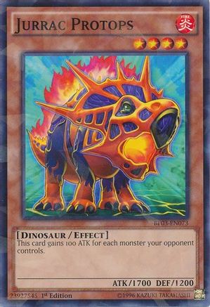 Jurrac Protops (Shatterfoil) (BP03-EN073) - Battle Pack 3: Monster League 1st Edition Battle Pack 3: Monster League Yugioh Single Squirtle Squad Card Shop.