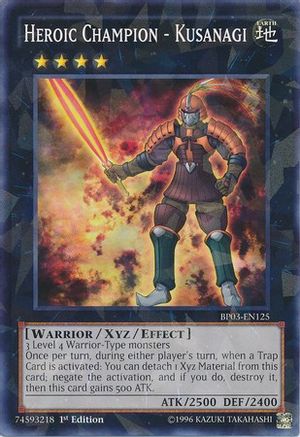 Heroic Champion - Kusanagi (Shatterfoil) (BP03-EN125) - Battle Pack 3: Monster League 1st Edition Battle Pack 3: Monster League Yugioh Single Squirtle Squad Card Shop.