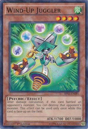 Wind-Up Juggler (Shatterfoil) (BP03-EN086) - Battle Pack 3: Monster League 1st Edition Battle Pack 3: Monster League Yugioh Single Squirtle Squad Card Shop.