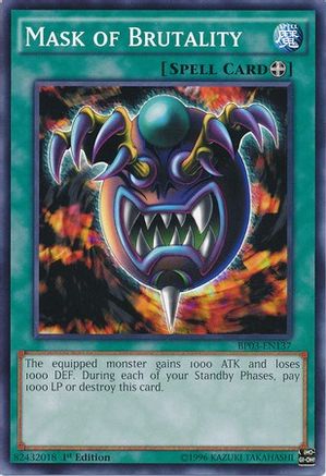 Mask of Brutality (BP03-EN137) - Battle Pack 3: Monster League 1st Edition Battle Pack 3: Monster League Yugioh Single Squirtle Squad Card Shop.