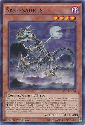 Skelesaurus (Shatterfoil) (BP03-EN108) - Battle Pack 3: Monster League 1st Edition Battle Pack 3: Monster League Yugioh Single Squirtle Squad Card Shop.