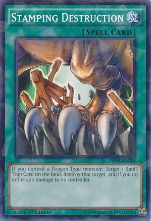 Stamping Destruction (Shatterfoil) (BP03-EN142) - Battle Pack 3: Monster League 1st Edition Battle Pack 3: Monster League Yugioh Single Squirtle Squad Card Shop.