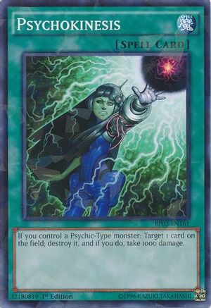 Psychokinesis (Shatterfoil) (BP03-EN161) - Battle Pack 3: Monster League 1st Edition Battle Pack 3: Monster League Yugioh Single Squirtle Squad Card Shop.