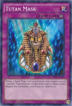 Tutan Mask (Shatterfoil) (BP03-EN195) - Battle Pack 3: Monster League 1st Edition Battle Pack 3: Monster League Yugioh Single Squirtle Squad Card Shop.