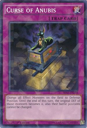 Curse of Anubis (Shatterfoil) (BP03-EN199) - Battle Pack 3: Monster League 1st Edition Battle Pack 3: Monster League Yugioh Single Squirtle Squad Card Shop.