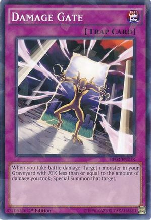 Damage Gate (Shatterfoil) (BP03-EN218) - Battle Pack 3: Monster League 1st Edition Battle Pack 3: Monster League Yugioh Single Squirtle Squad Card Shop.