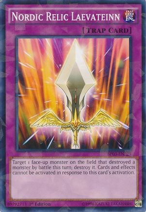 Nordic Relic Laevateinn (Shatterfoil) (BP03-EN221) - Battle Pack 3: Monster League 1st Edition Battle Pack 3: Monster League Yugioh Single Squirtle Squad Card Shop.