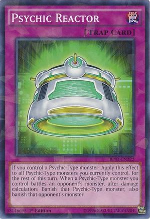 Psychic Reactor (Shatterfoil) (BP03-EN222) - Battle Pack 3: Monster League 1st Edition Battle Pack 3: Monster League Yugioh Single Squirtle Squad Card Shop.