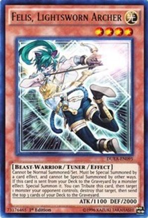 Felis, Lightsworn Archer (DUEA-EN095) - Duelist Alliance 1st Edition Duelist Alliance Yugioh Single Squirtle Squad Card Shop.