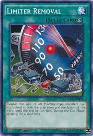 Limiter Removal (SDGR-EN022) - Structure Deck: Geargia Rampage 1st Edition Structure Deck: Geargia Rampage Yugioh Single Squirtle Squad Card Shop.