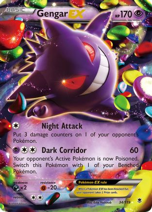 Gengar EX 034 - Holofoil XY Phantom Forces - Ultra Rare