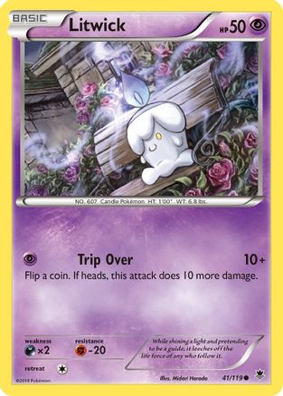 Litwick 041 XY Phantom Forces - Common XY - Phantom Forces Pokemon Single Squirtle Squad Card Shop.