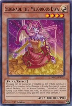 Serenade the Melodious Diva (NECH-EN005) - The New Challengers Unlimited The New Challengers Yugioh Single Squirtle Squad Card Shop.