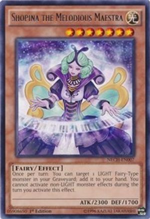 Shopina the Melodious Maestra (NECH-EN007) - The New Challengers 1st Edition The New Challengers Yugioh Single Squirtle Squad Card Shop.