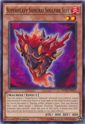 Superheavy Samurai Soulfire Suit (NECH-EN010) - The New Challengers Unlimited The New Challengers Yugioh Single Squirtle Squad Card Shop.