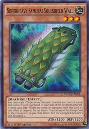 Superheavy Samurai Soulshield Wall (NECH-EN011) - The New Challengers 1st Edition The New Challengers Yugioh Single Squirtle Squad Card Shop.