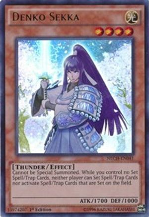 Denko Sekka (NECH-EN041) - The New Challengers 1st Edition The New Challengers Yugioh Single Squirtle Squad Card Shop.