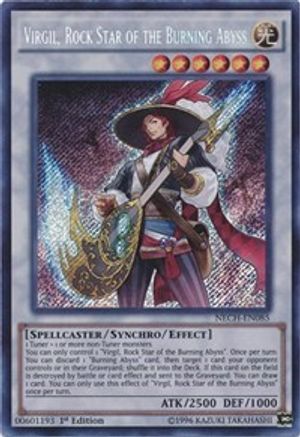 Virgil, Rock Star of the Burning Abyss (NECH-EN085) - The New Challengers 1st Edition The New Challengers Yugioh Single Squirtle Squad Card Shop.
