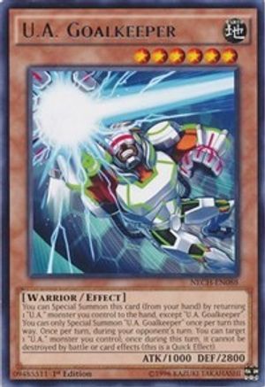 U.A. Goalkeeper (NECH-EN088) - The New Challengers Unlimited The New Challengers Yugioh Single Squirtle Squad Card Shop.