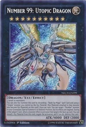 Number 99: Utopic Dragon (NECH-EN099) - The New Challengers Unlimited The New Challengers Yugioh Single Squirtle Squad Card Shop.