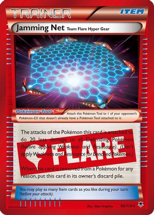 Jamming Net 098 - Holofoil XY Phantom Forces - Holo Rare XY - Phantom Forces Pokemon Single Squirtle Squad Card Shop.