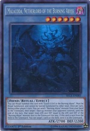 Malacoda, Netherlord of the Burning Abyss (Ghost Rare) (SECE-EN085) - Secrets of Eternity 1st Edition Secrets of Eternity Yugioh Single Squirtle Squad Card Shop.