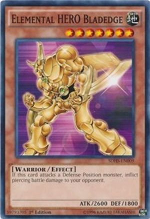 Elemental HERO Bladedge (SDHS-EN009) - Structure Deck: HERO Strike Unlimited Structure Deck: HERO Strike Yugioh Single Squirtle Squad Card Shop.