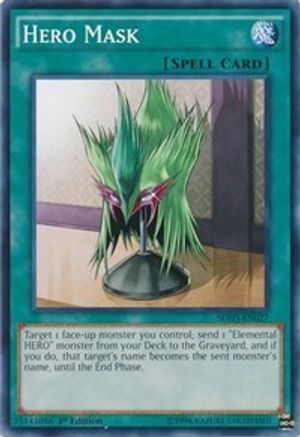 Hero Mask (SDHS-EN027) - Structure Deck: HERO Strike Unlimited Structure Deck: HERO Strike Yugioh Single Squirtle Squad Card Shop.