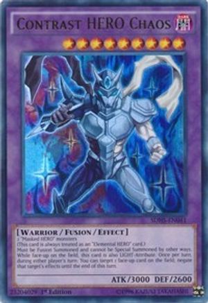 Contrast HERO Chaos (SDHS-EN041) - Structure Deck: HERO Strike 1st Edition Structure Deck: HERO Strike Yugioh Single Squirtle Squad Card Shop.